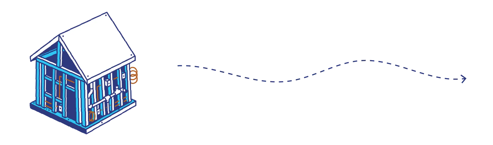 Drawing of home in rough-ins