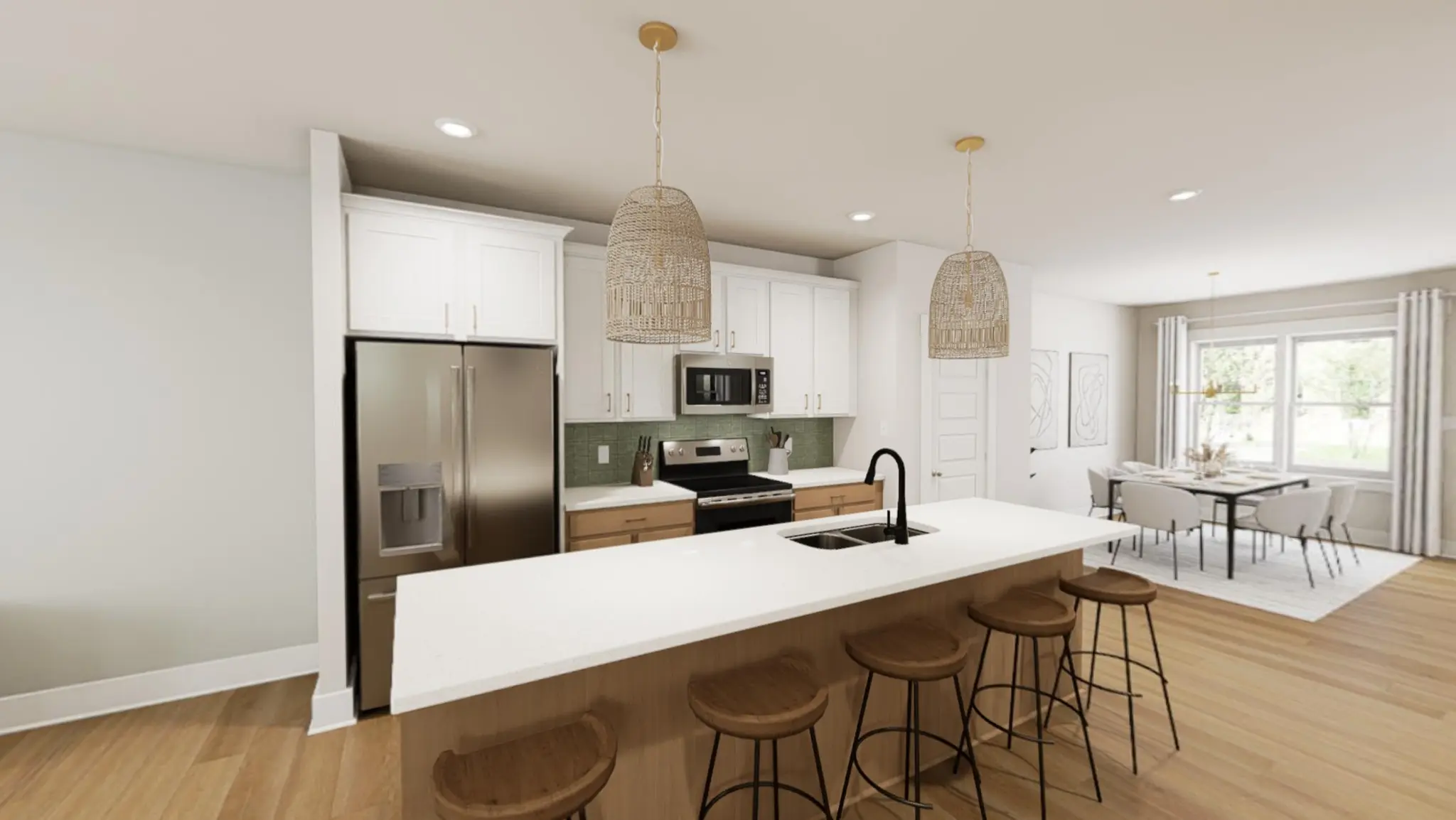 Virtual rendering of Bougie Boho kitchen