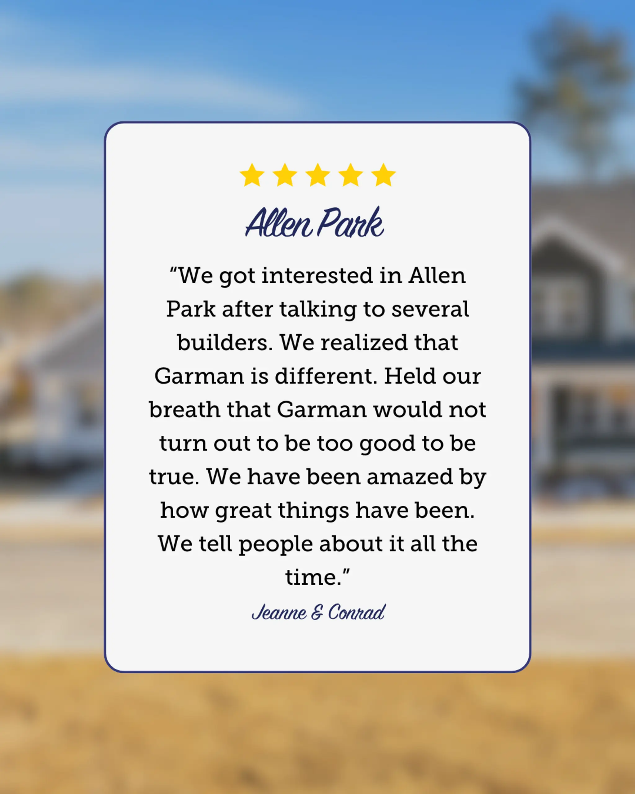 Testimonial: Jeanne & Conrad | Allen Park