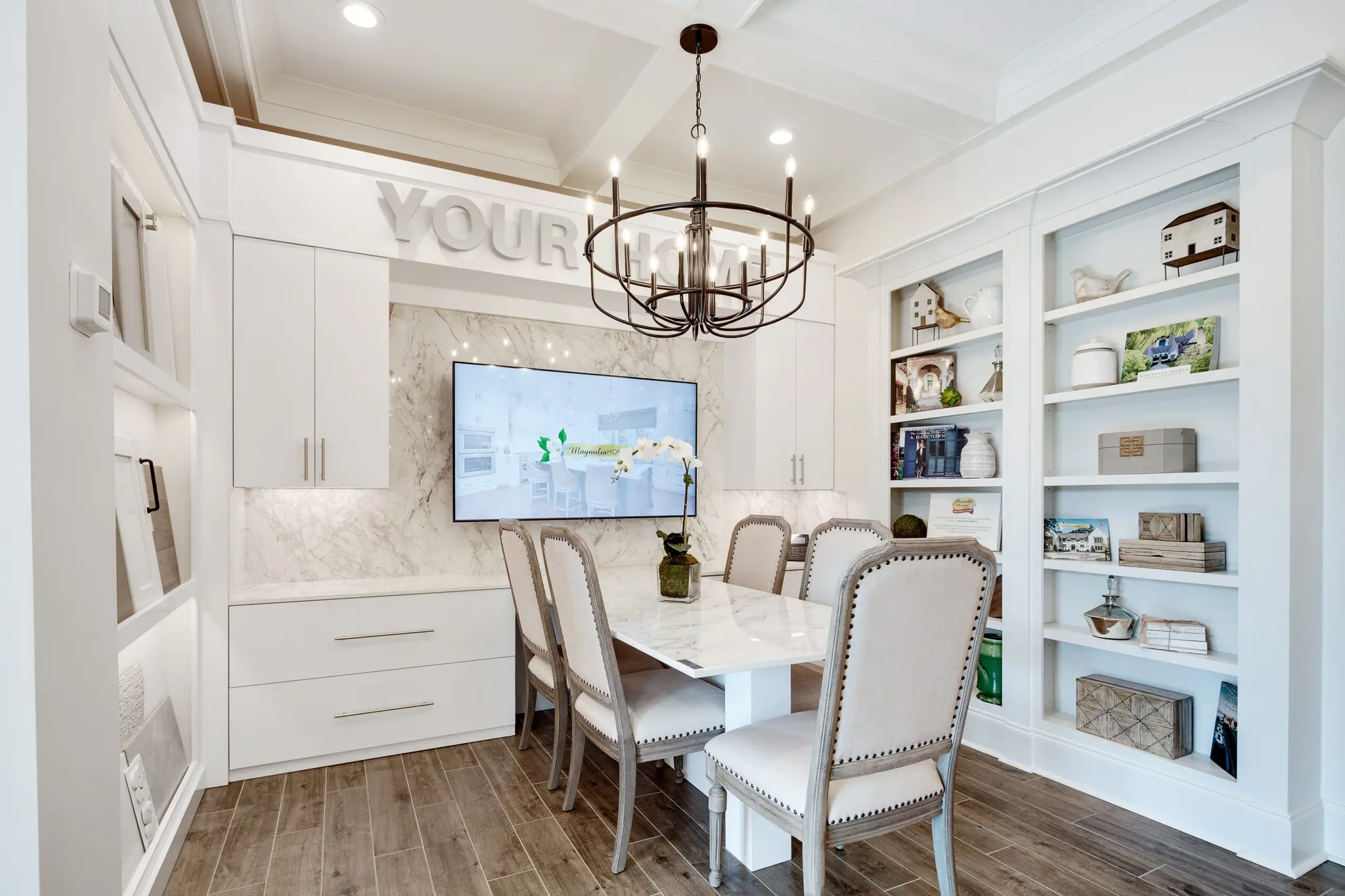 Magnolia Homes Design Center area for homeowners and Magnolia team members to discuss selections.
