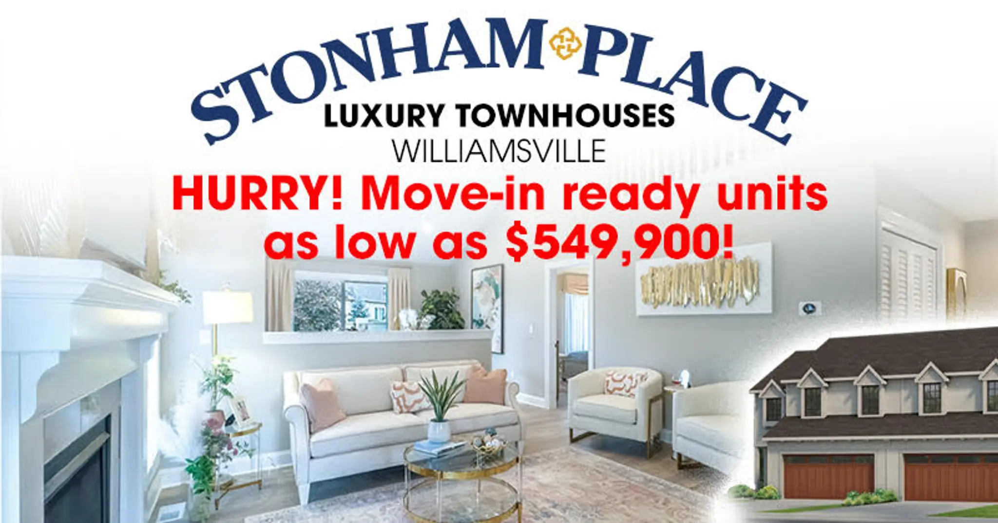 Thumbnail: Stonham Place: Luxury Townhouses in Williamsville from $549,900