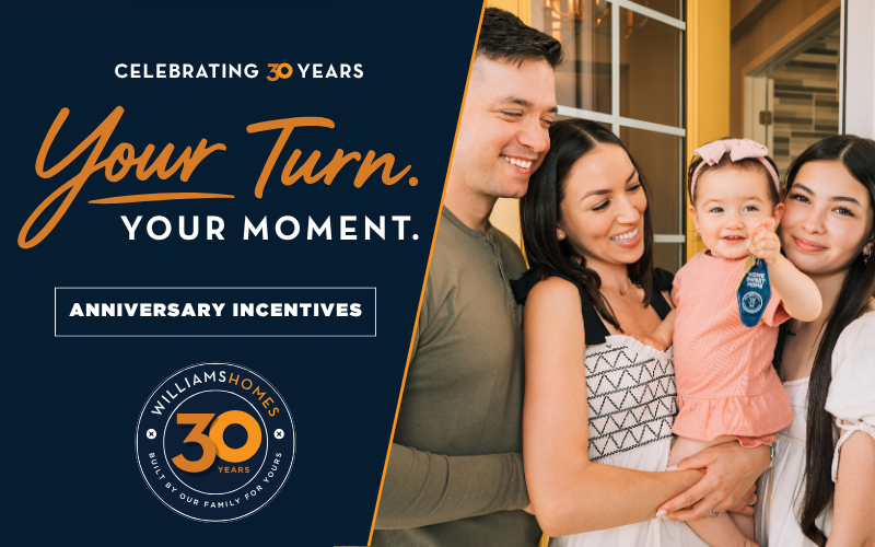 Celebrate 30 Years with Williams Homes promotion