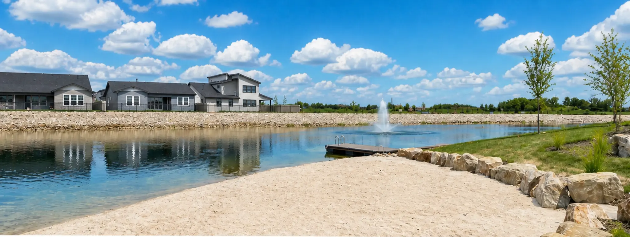 Pond with Beach Amenity