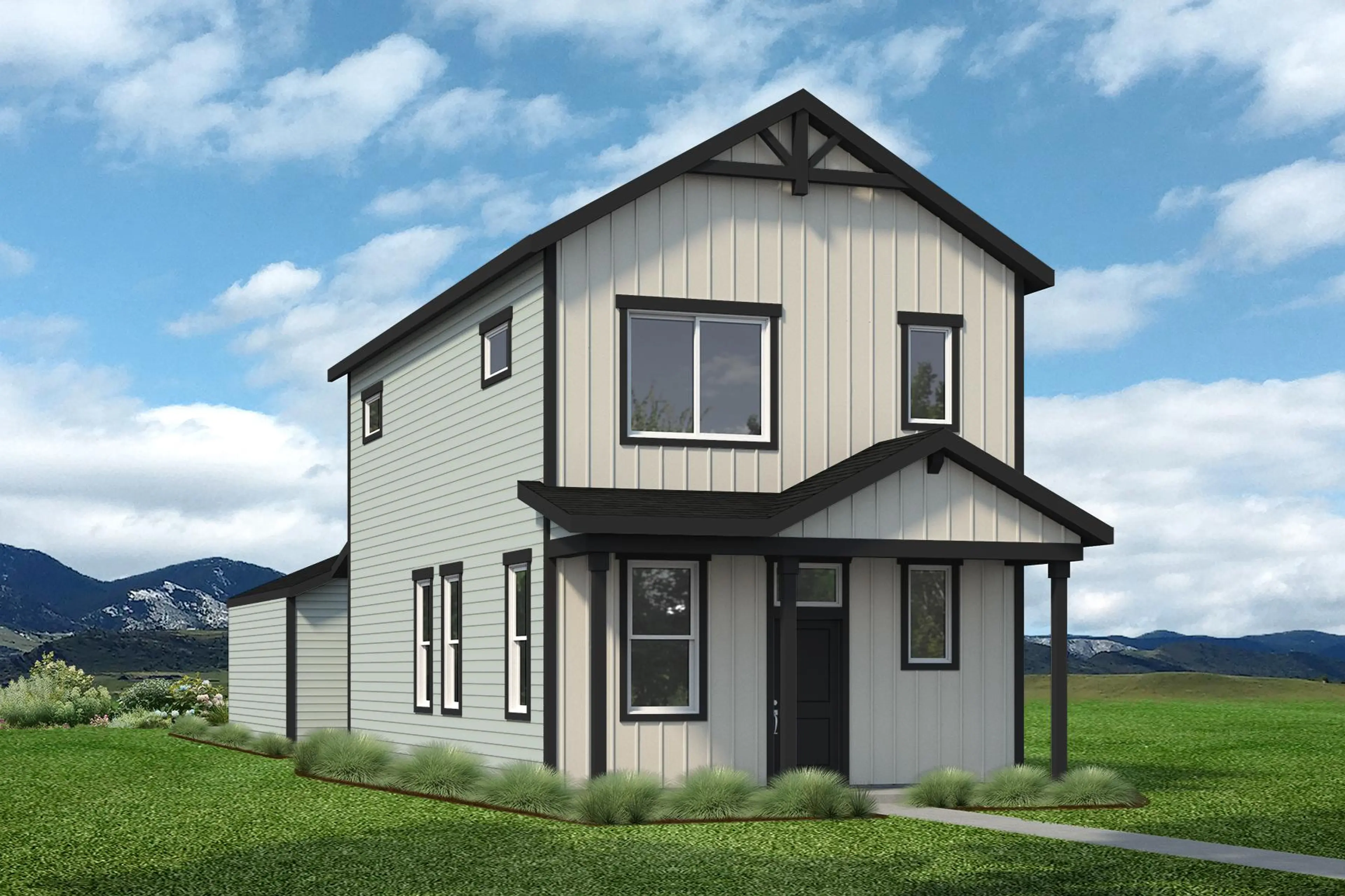 Farmhouse 2 Car Front View 2