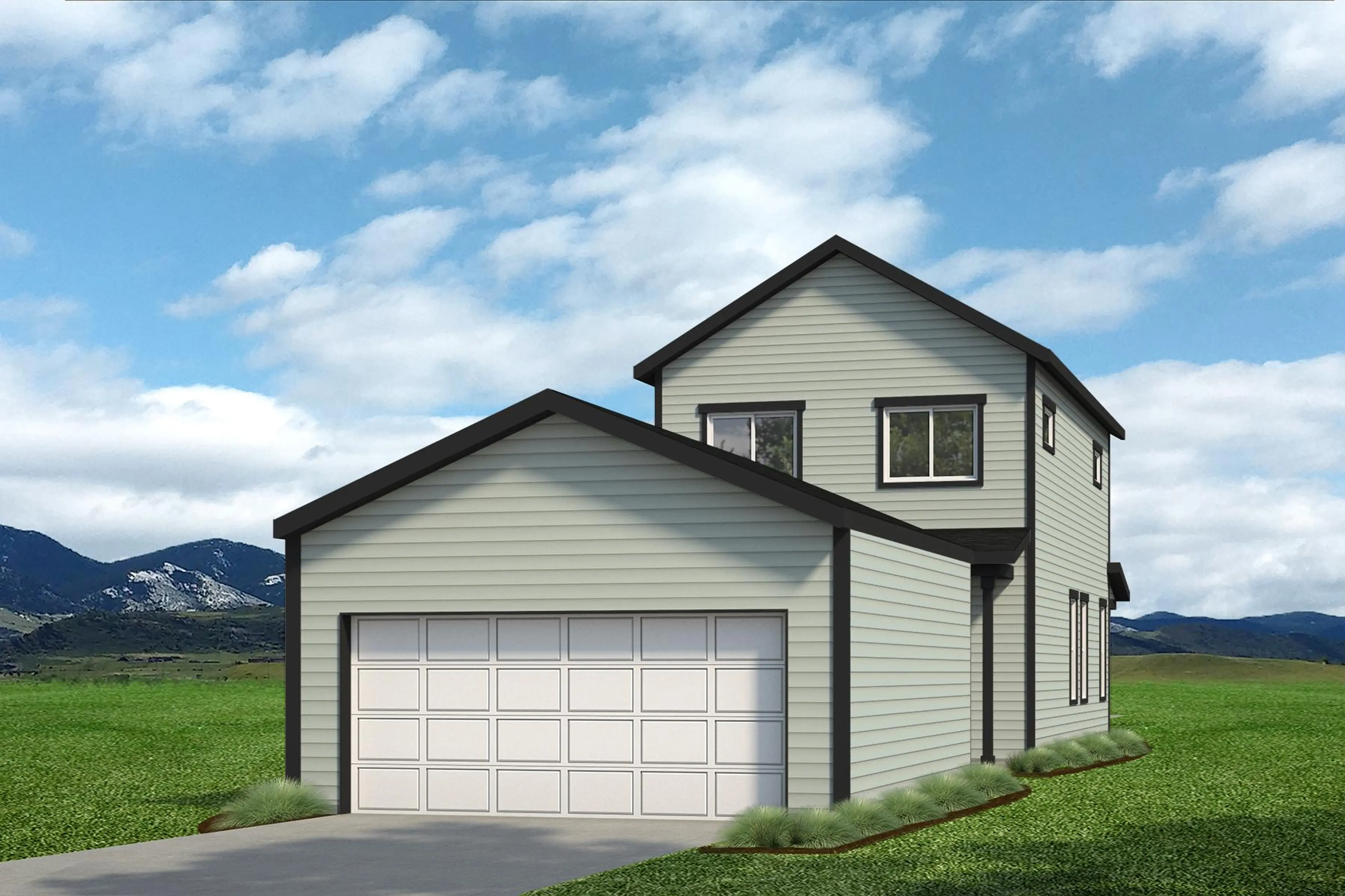 Farmhouse 2 Car Rear