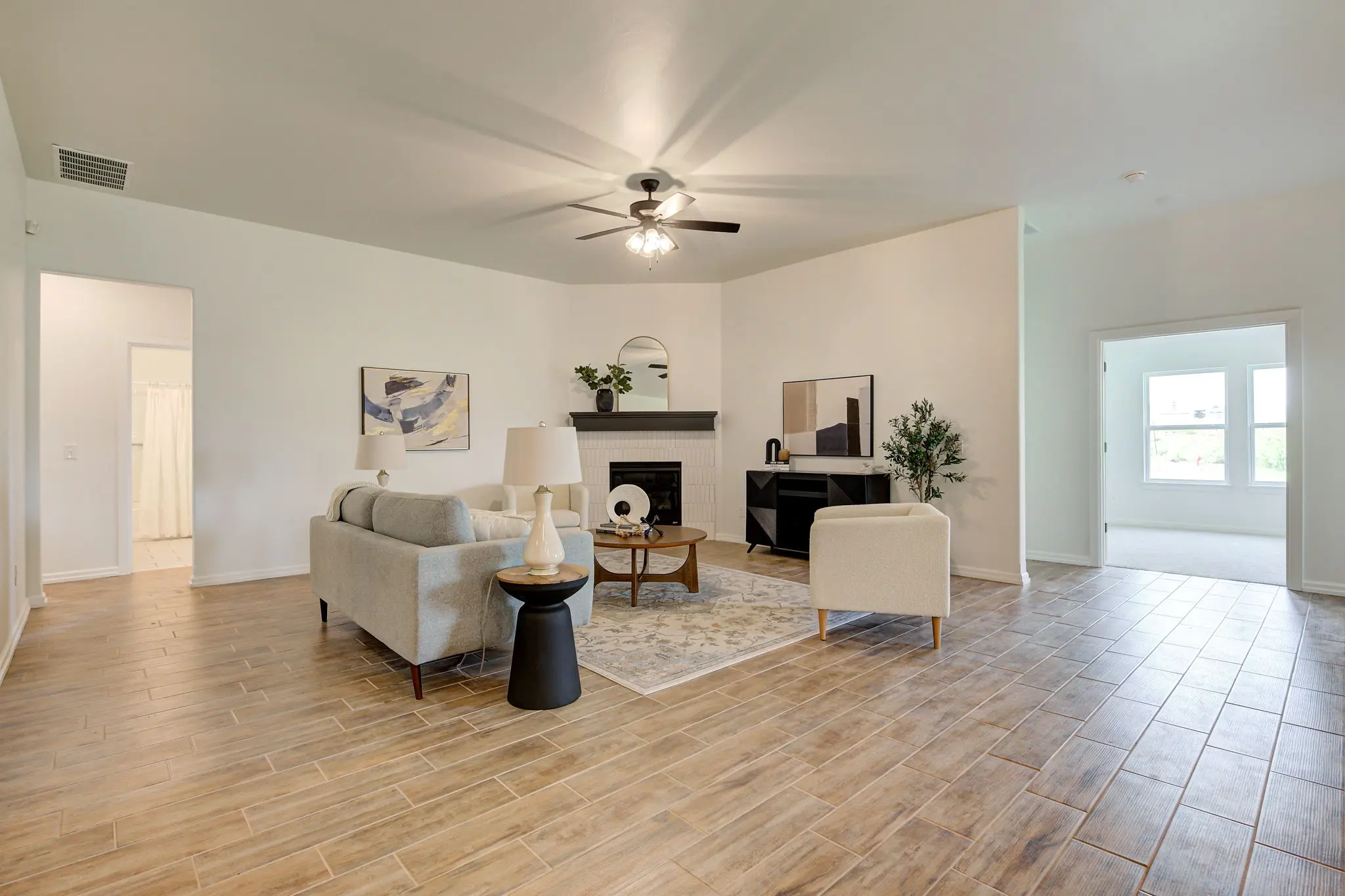 Example of staged Dover floor plan - Features and Finishes may vary based on product availability