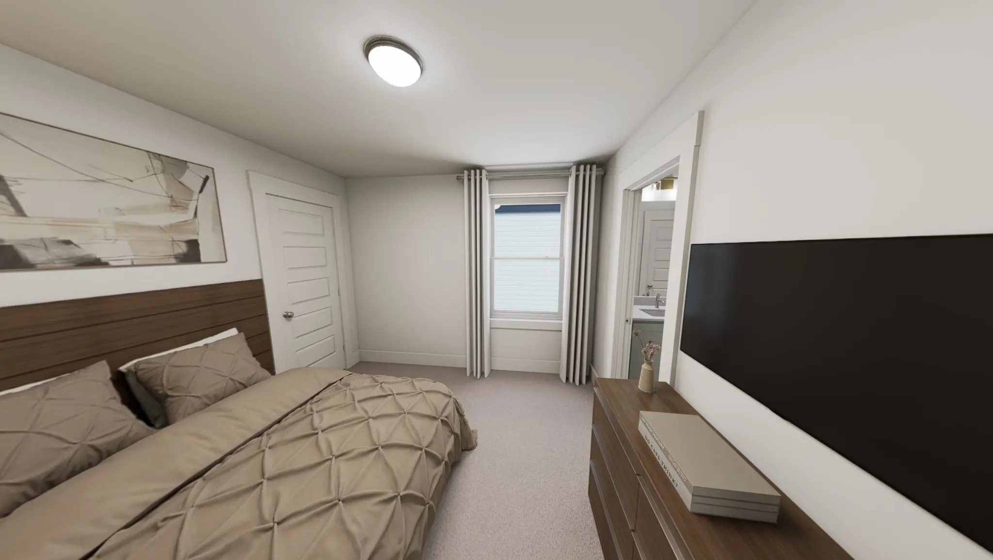 Secondary Bedroom with Full Bath access