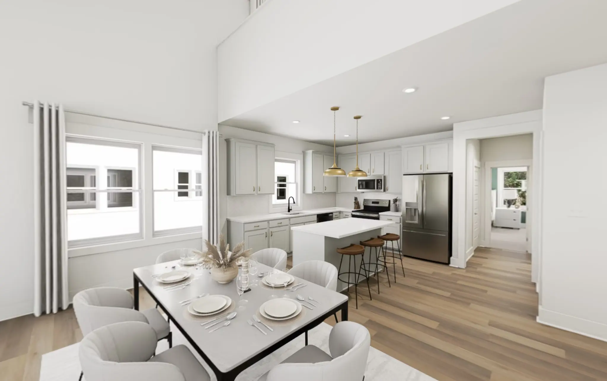 View into Primary Suite on Main Floor