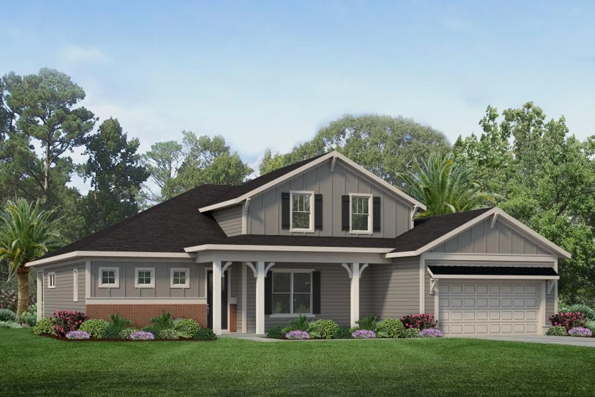 Modern Farmhouse with Brick & Metal Roof