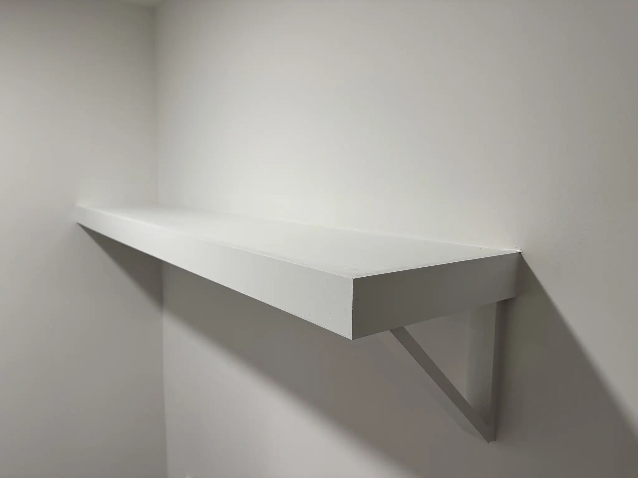 Sturdy Solid Shelf in Laundry Room