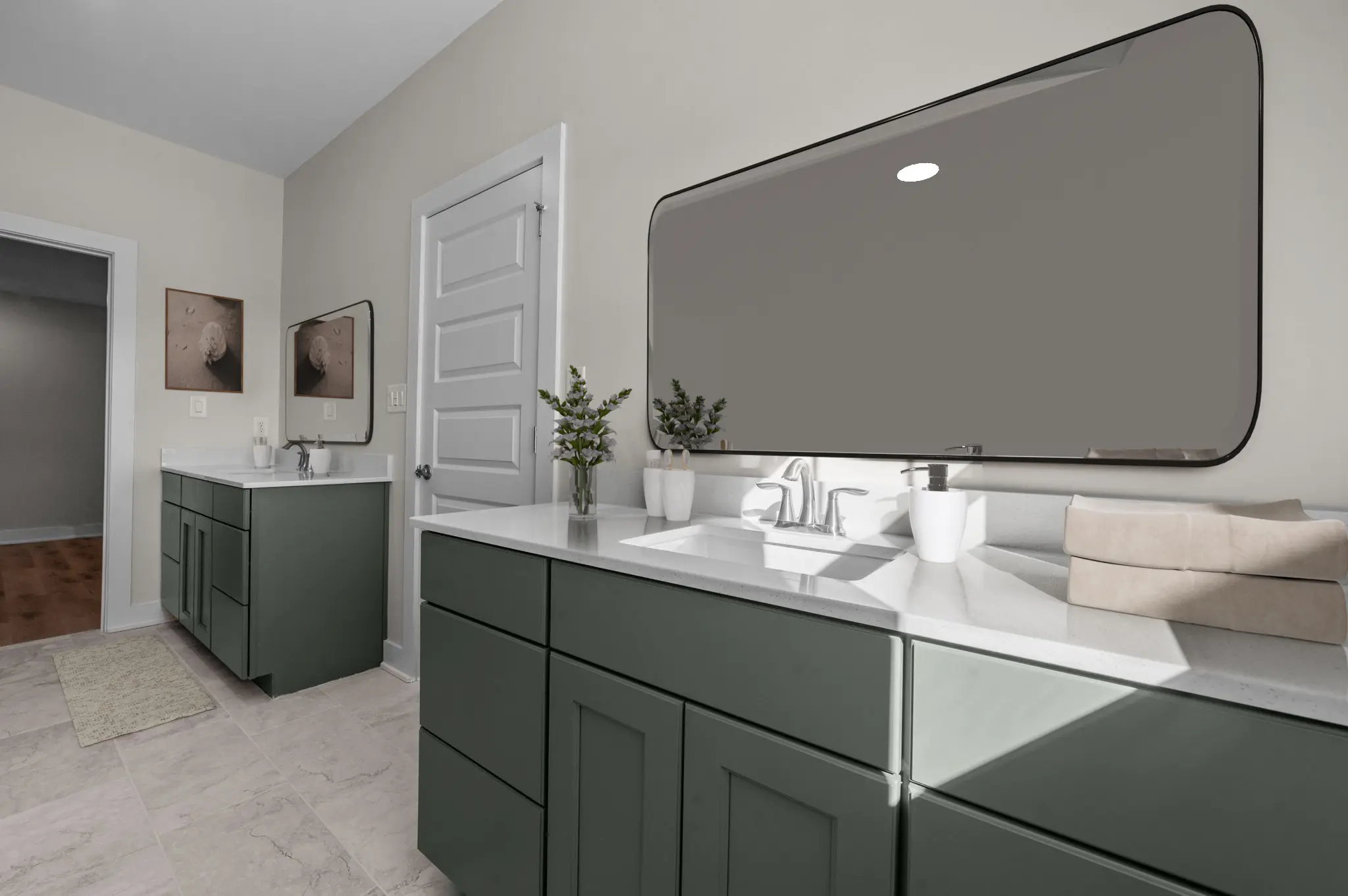 Owner's Master Bathroom. This image has been virtually staged.