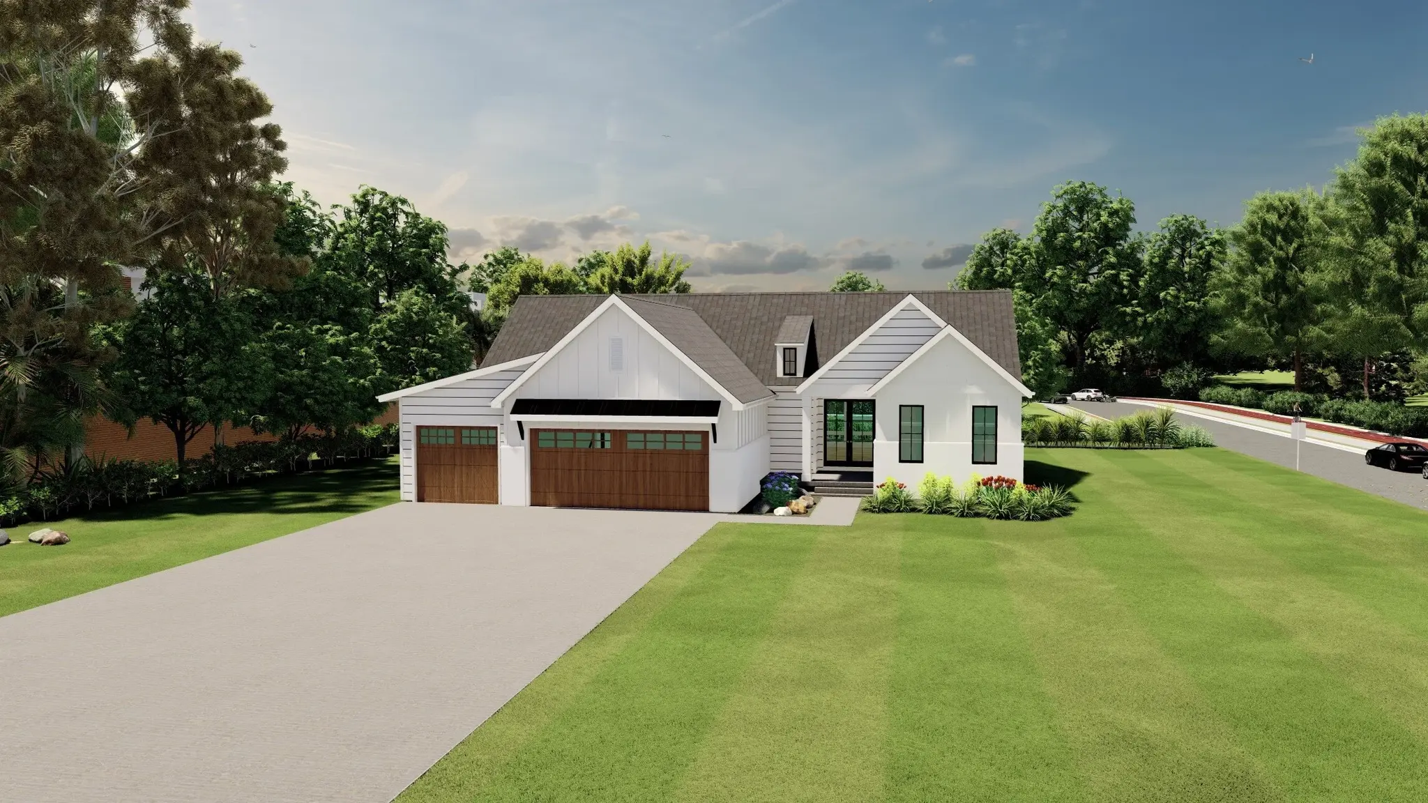 Poplar-Farmhouse - 3 Car